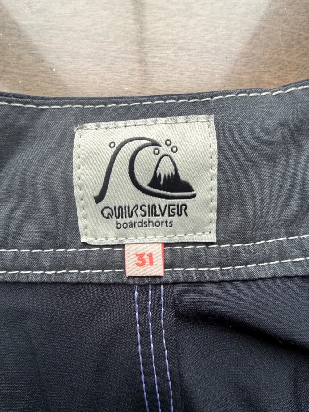 NWT Quiksilver Original Scallop Boardshorts Black White 31 Surf